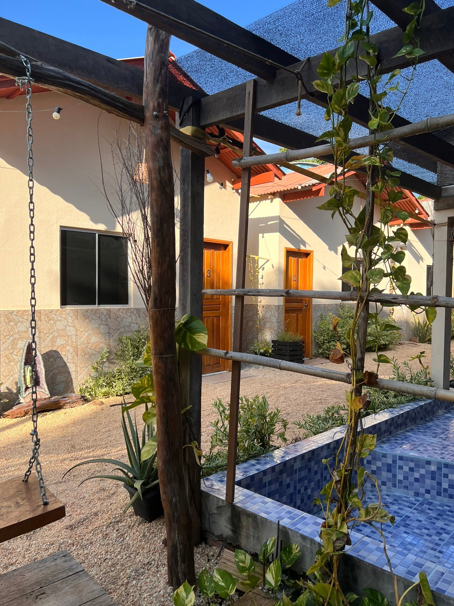 Area externa da pousada